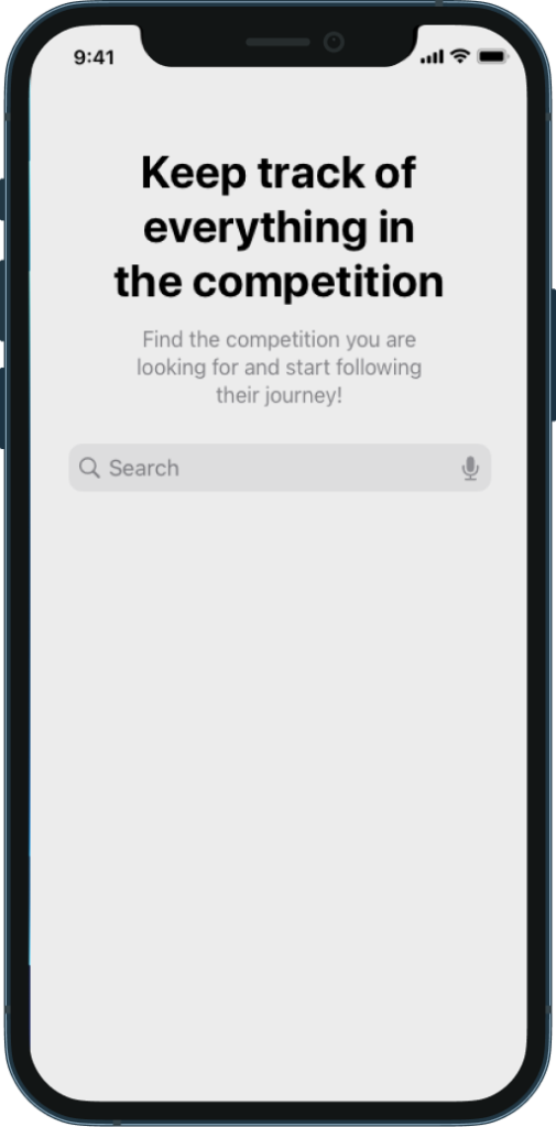 Competition and judge scoring view