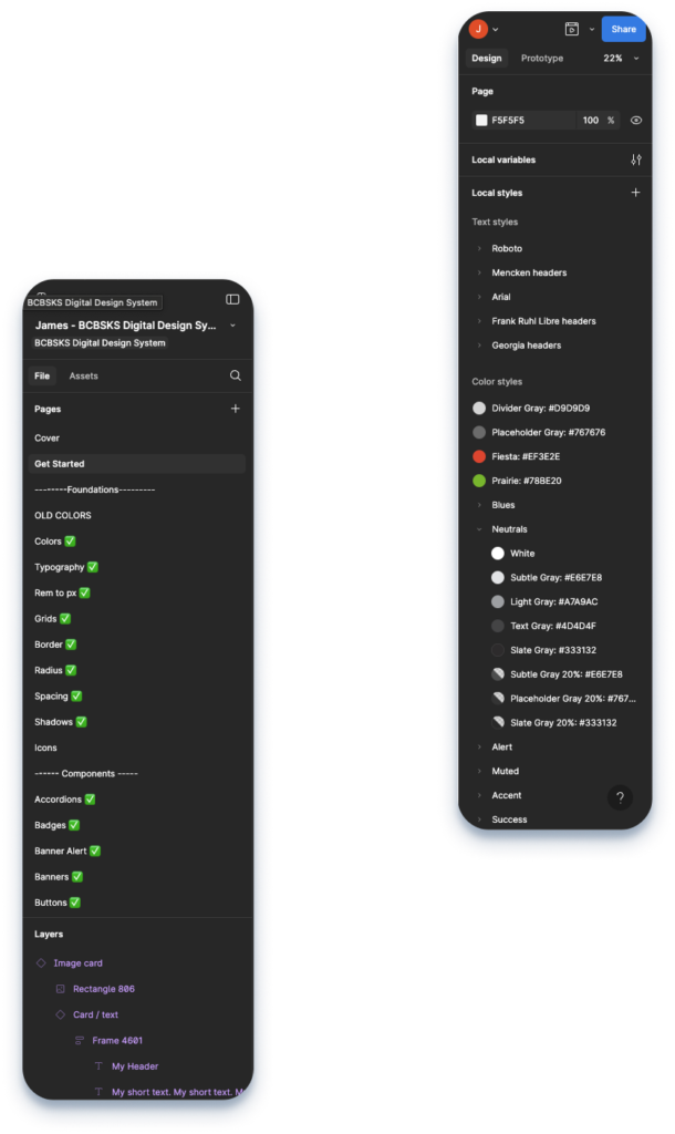 Component library structure in Figma